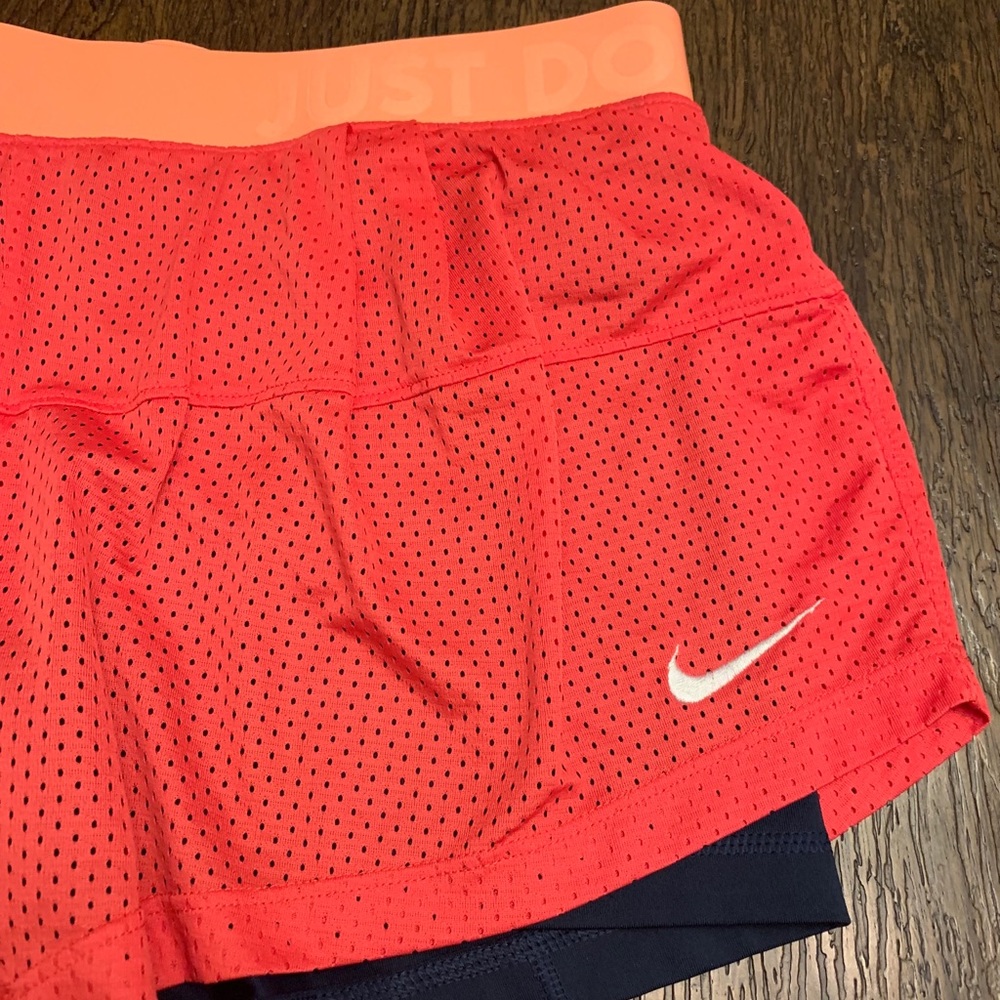 Mesh Nike Running Shorts with Built-In Spandex - Picture 2 of 4